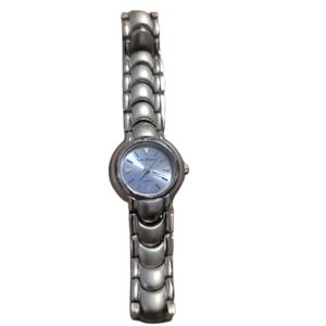 COTE D' AZUR Silver Watch Blue Dial Classy Silver-Tone Cote d’ Azur Ladies Watch